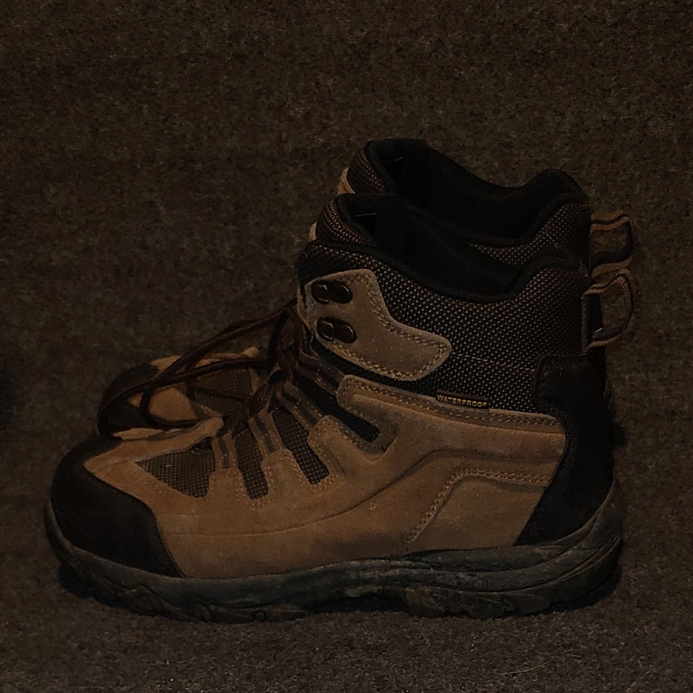 Brazos Iron Force Hiker II Men’s Steel Toe Work Boots Sz 8.5D Leather Brown